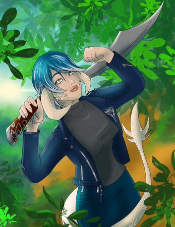 Handsome elf boy used to be pretty lizard lady