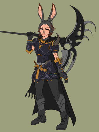 Flat colors for costume and character. Not too much detail here, and no rendering. Just color. Glorious color.